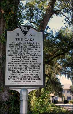 Oaks Plantation Historical Marker 2011 - Berkeley County, South Carolina