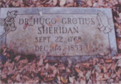 Grave of Dr. Hugo Grotius Sheridan - Colleton County, South Carolina
