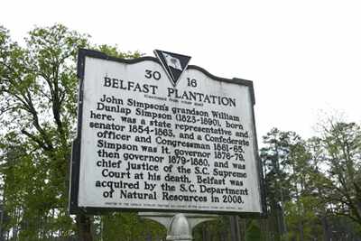 Belfast Plantation Marker Back 2016 - Laurens County, South Carolina