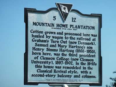 Mountain Home Plantation Sign 2015 - Bamberg County, South Carolina