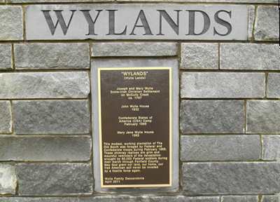 Wylands Plantation Plaque 2015 - Fairfield County, South Carolina