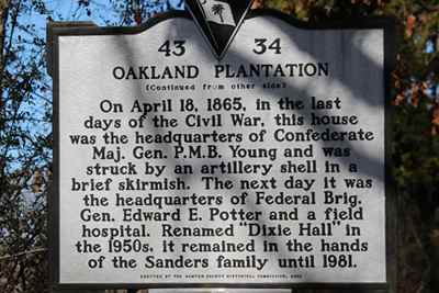Dixie Hall Plantation Sign 2015 - Sumter County, South Carolina